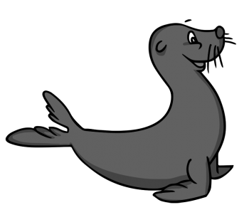 Illustratie zeehonden van de Waddenzee